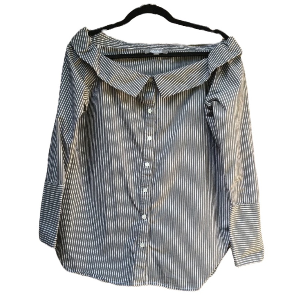 MARLED Reunited Clothing Striped Wide Neck Top